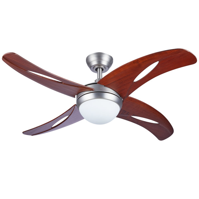 Ivy Bronx 48'' Pakarad 4 Blade LED Propeller Ceiling Fan with Remote